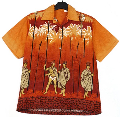 앙꼬-빈티지 하와이안 반팔 남방셔츠